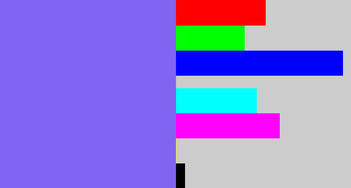 Hex color #8164f1 - purpley