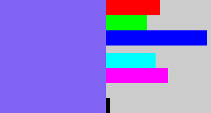 Hex color #8164f4 - purpley