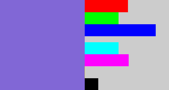 Hex color #8167d6 - purpley