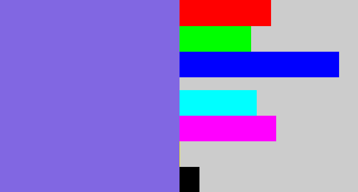 Hex color #8167e2 - purpley
