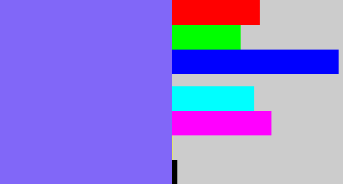Hex color #8167f8 - purpley