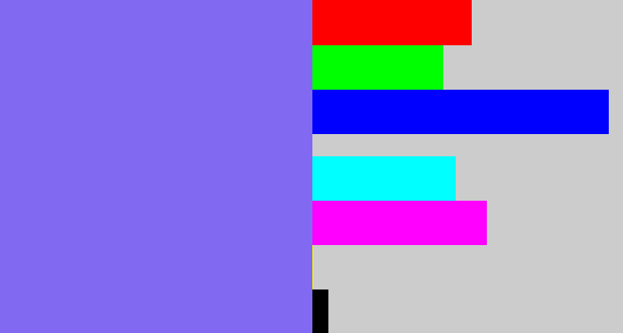 Hex color #816af1 - purpley