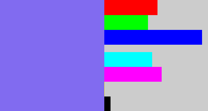Hex color #816bf0 - purpley