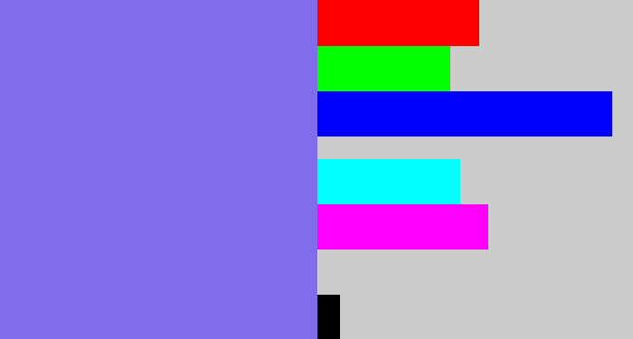 Hex color #816cec - purpley