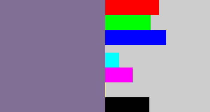 Hex color #816e95 - greyish purple