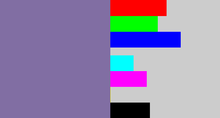 Hex color #816ea3 - dark lavender