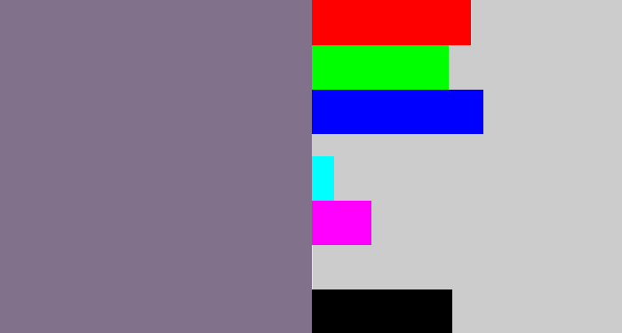 Hex color #81718b - grey purple