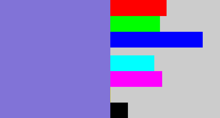 Hex color #8173d7 - purpley