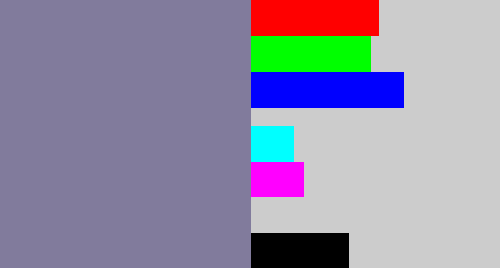 Hex color #817b9c - greyish purple