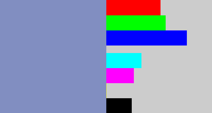 Hex color #818ec1 - greyblue