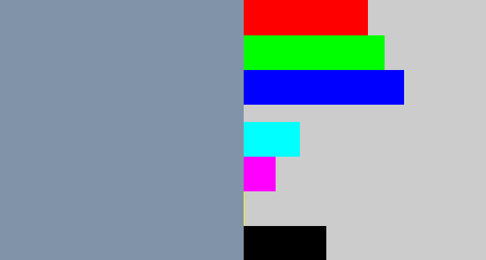 Hex color #8193a8 - blue/grey