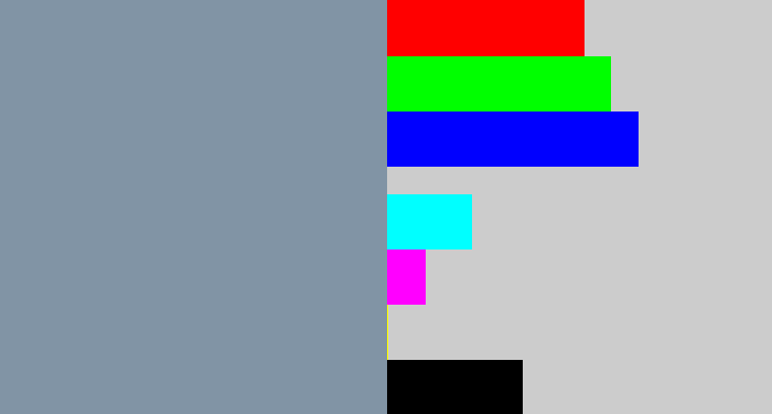 Hex color #8194a5 - blue/grey