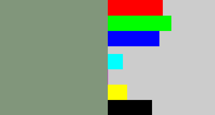 Hex color #81967b - greeny grey
