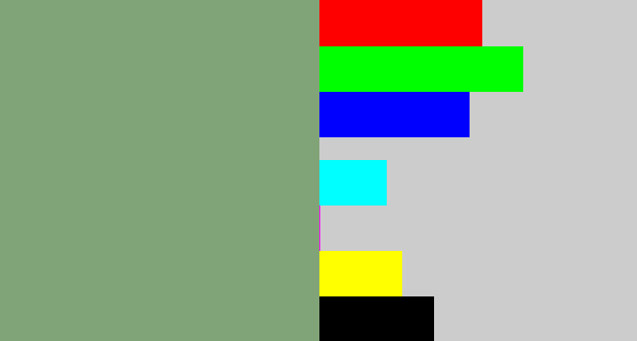 Hex color #81a378 - greeny grey