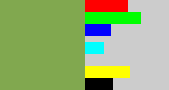 Hex color #81a84f - asparagus