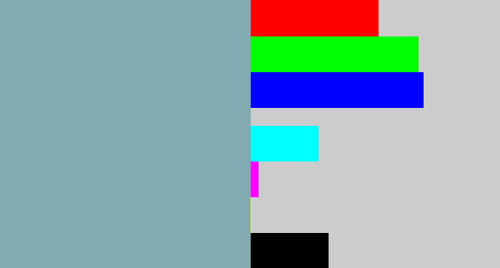 Hex color #81abb1 - bluegrey