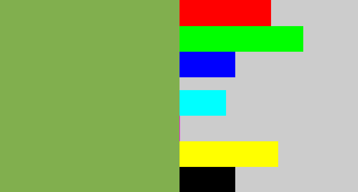 Hex color #81af4e - asparagus