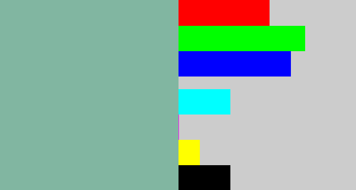 Hex color #81b6a1 - bluegrey