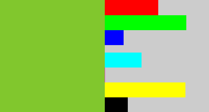 Hex color #81c72d - apple green