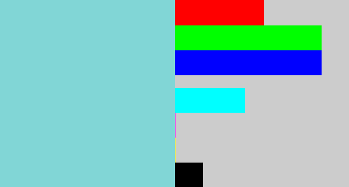 Hex color #81d6d6 - tiffany blue
