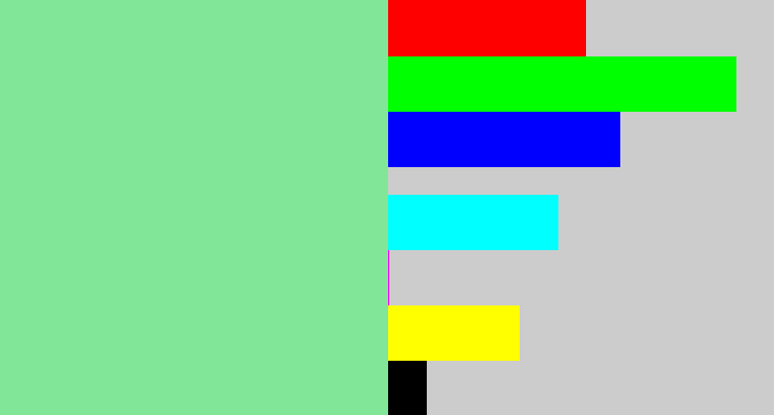 Hex color #81e698 - seafoam green