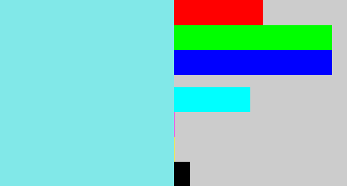 Hex color #81e8e8 - tiffany blue