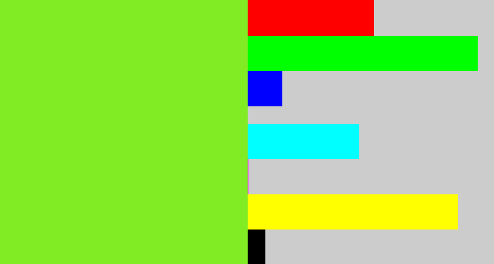 Hex color #81ec24 - kiwi green