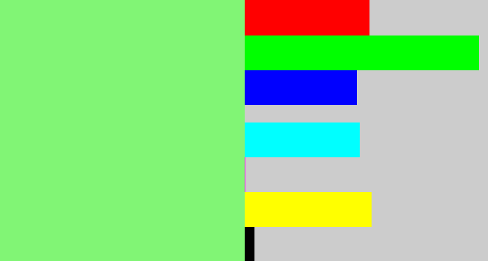 Hex color #81f575 - lightgreen