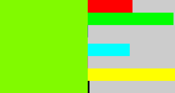 Hex color #81fa00 - bright lime