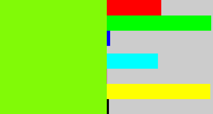 Hex color #81fa07 - bright lime