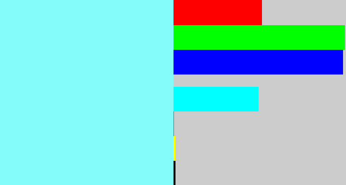 Hex color #81fcf9 - robin egg blue