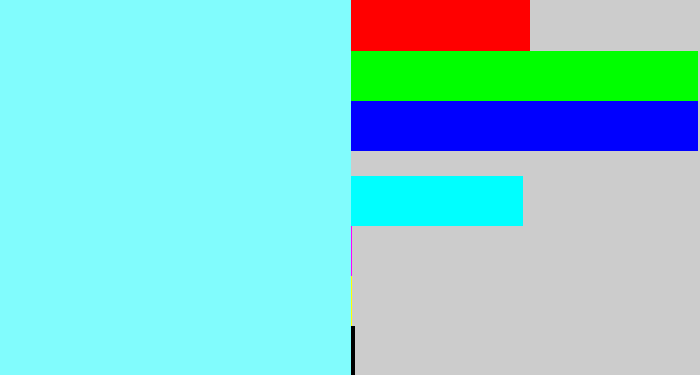 Hex color #81fcfd - robin egg blue