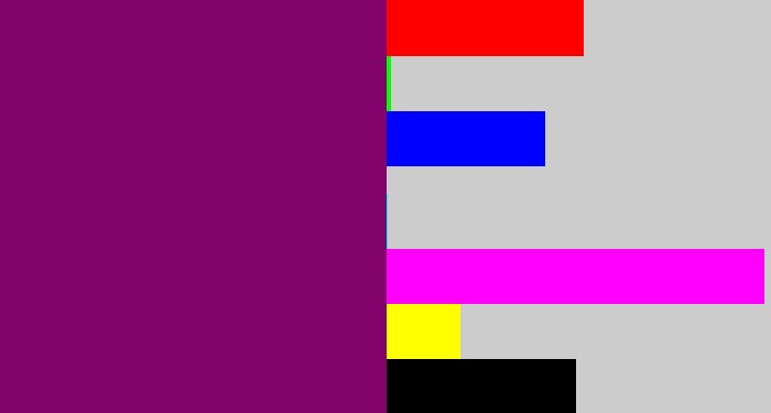 Hex color #820369 - rich purple