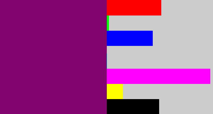 Hex color #82046e - darkish purple