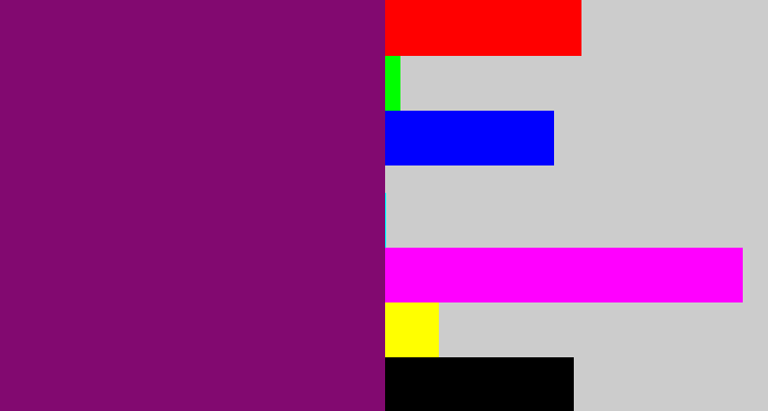 Hex color #820970 - darkish purple