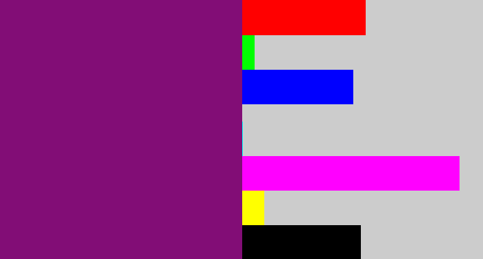 Hex color #820d76 - darkish purple