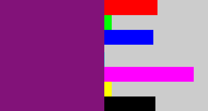 Hex color #821279 - darkish purple