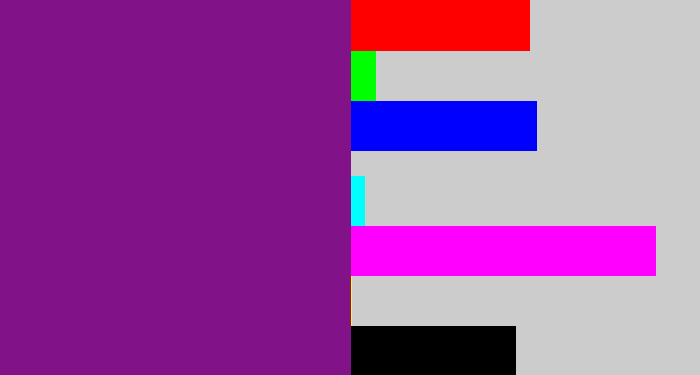 Hex color #821288 - purple
