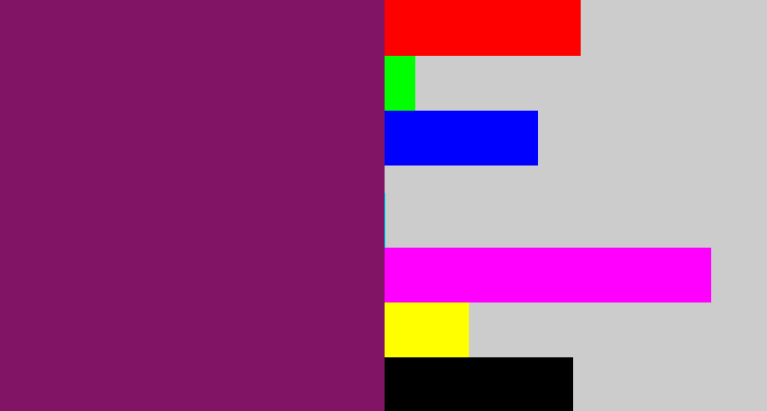 Hex color #821465 - darkish purple
