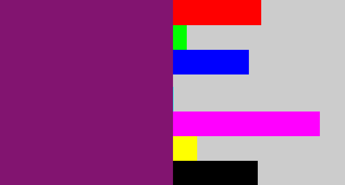Hex color #821470 - darkish purple