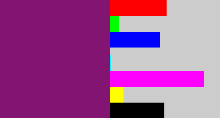 Hex color #821472 - darkish purple