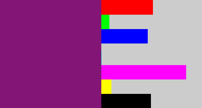 Hex color #821575 - darkish purple