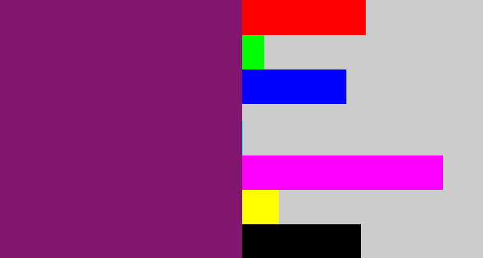 Hex color #82166e - darkish purple