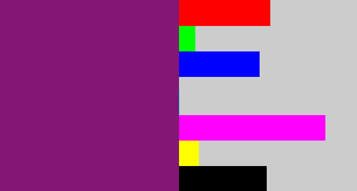 Hex color #821774 - darkish purple