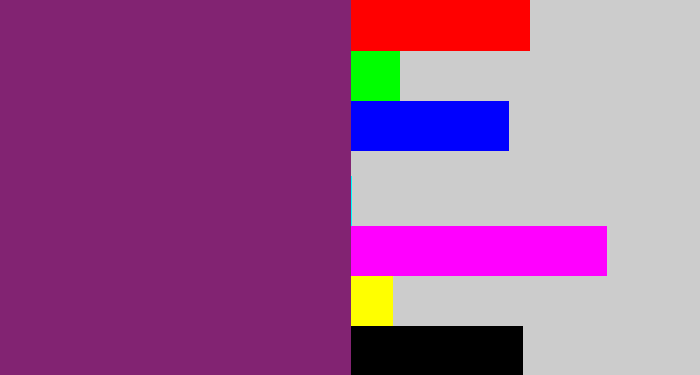 Hex color #822372 - darkish purple