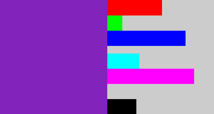 Hex color #8224bb - purple