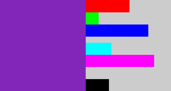 Hex color #8225b9 - purple