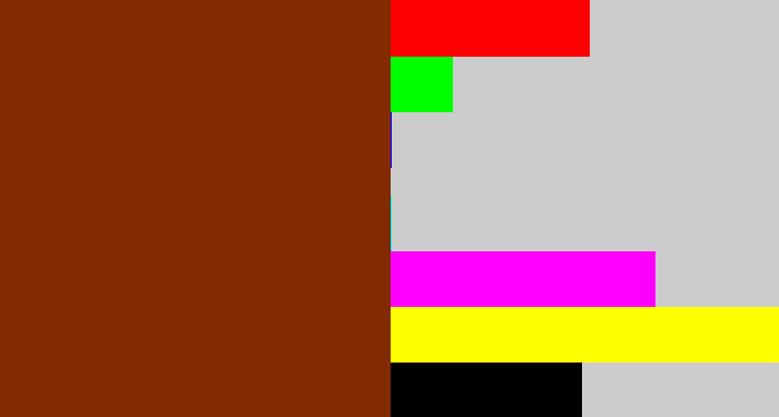 Hex color #822a00 - reddish brown