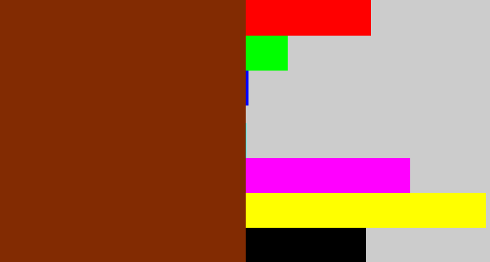 Hex color #822b02 - reddish brown