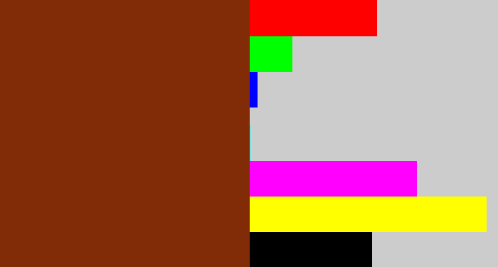 Hex color #822b07 - reddish brown